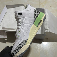 High Top Sneakers, White Green Colorway, Lace Up Design, Casual Gift for Sneaker Fans