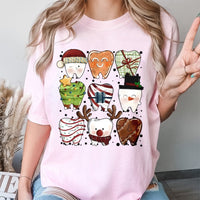 Humorous Holiday Teeth Dentist Shirt, Christmas Dental Squad T-Shirt, Adorable Hygienist Graphic Tee, Dental Assistant T-Shirt, Office Staff Present
