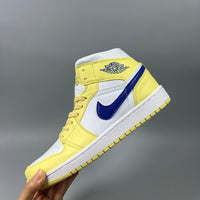 Sneakers, Yellow White Colorway, Lace Up Design, Casual Gift for Sneaker Fans