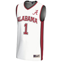 #1 Alabama Crimson Tide Lightweight Basketball Jersey - White