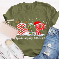 Speech Language Pathologist Tee, SLP Snowman Christmas Shirt, Holiday Speech Therapist T-Shirt, Winter SLP Graphic Tee, Speech Therapy Present