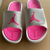 Slides, White Pink Colorway, Slip On Design, Casual Gift for Shoe Lovers