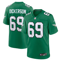 Philadelphia Eagles Landon Dickerson Kelly Green Alternate Game Jersey