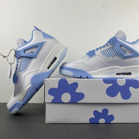 Low Top Sneakers, White Blue Colorway, Lace Up Design, Casual Gift for Sneaker Fans