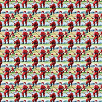 Sleigh Swing Holiday Wrapping Paper, Baseball Santa Christmas Wrapping Paper, Sports Santa Gift Wrap, Baseball Fan Winter Present Paper