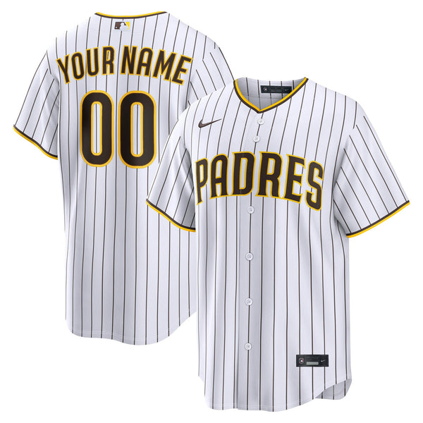 San Diego Padres White Home Replica Custom Jersey