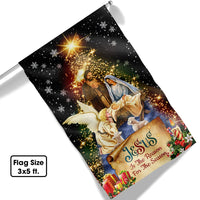 Nativity Scene Holiday Yard Flag, Jesus Is the Reason for the Season Christmas Garden Flag, Double Sided Christian Winter Lawn Flag