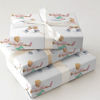 Winter Sports Christmas Gift Wrap, Hockey Gingerbread Men Wrapping Paper, Watercolor Ice Hockey Wrapping Paper, Sporty Holiday Gift Wrap