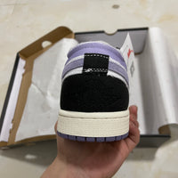 Low Top Sneakers, Purple Gray Colorway, Lace Up Design, Casual Gift for Sneaker Fans
