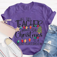 Festive Holiday Graphic Tee, Teacher Christmas Shirt, Adorable Educator Christmas T-Shirt, School Winter Holiday Top, Teacher Appreciation Present