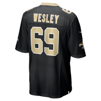 New Orleans Saints Barry Wesley Black Team Game Jersey
