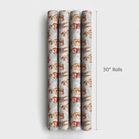 Humorous Gag Christmas Gift Wrap, Buff Santa Wrapping Paper, Shirtless Summer Holiday Wrapping Paper, White Elephant Party Wrapping Paper Roll