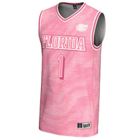 #1 Florida Gators Lightweight Basketball Fashion Jersey - Pink