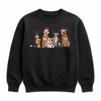 Festive Reindeer Dog Holiday Sweatshirt, Christmas Dog Sweatshirt, Adorable Pet Lover Xmas Sweatshirt, Winter Dog Mom Crewneck