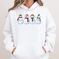 Christmas Snowman Sweatshirt, Adorable Snowman Hoodie, Festive Winter Snowman Hoodie, Comfy Holiday Graphic Hoodie, Christmas Present for Women