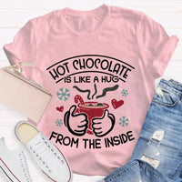Comfy Winter Holiday Quote T-Shirt, Hot Chocolate Christmas Shirt, Adorable Hot Cocoa Season Tee, Retro Christmas Graphic Shirt, Unisex Xmas Present