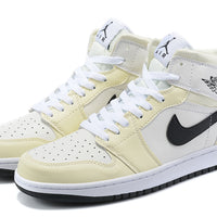 Sneakers, Cream Black Colorway, Lace Up Design, Casual Gift for Sneaker Fans