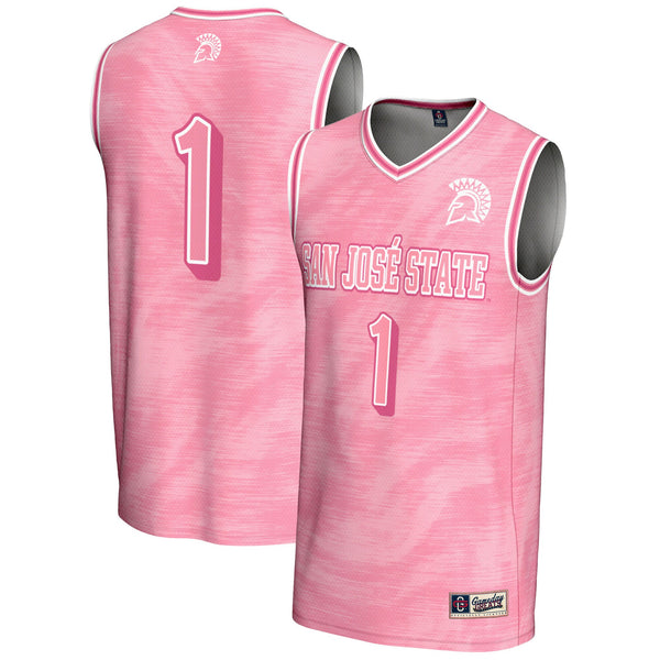 #1 San Jose State Spartans Lightweight Basketball Jersey - Pink
