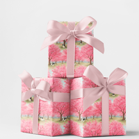 Holiday Dog Gift Wrap, Japanese Chin Wrapping Paper, Japanese Chin Christmas Wrapping Paper, Festive Winter Floral Present Wrap, Pet Present