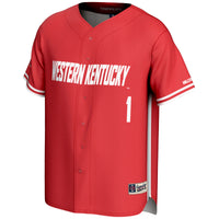#1 Western Kentucky Hilltoppers Lightweight Baseball Jersey - Red
