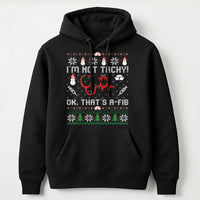 Humorous Medical Pun Christmas Hoodie, Nurse Christmas Hoodie, Ugly Sweater Nurse Holiday Hoodie, RN Healthcare Graphic Sweatshirt, Xmas Present