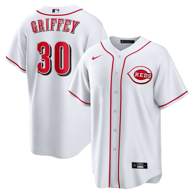Cincinnati Reds Ken Griffey Jr. White Home Retired Player Replica Jersey