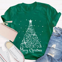 Sheet Music Holiday Tree T-Shirt, Music Teacher Christmas Shirt, Musical Notes Graphic Tee, Choir Director Christmas Present Shirt