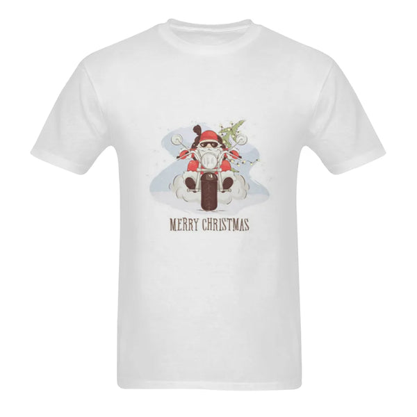 Motorcycle Santa Claus T-Shirt, Biker Santa Christmas Shirt, Retro Biker Holiday Tee, Humorous Xmas Rider Shirt, Christmas Bi