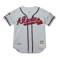 Atlanta Braves Fred McGriff Gray 1995 Throwback Authentic Jersey