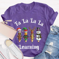 Festive School Holiday Shirt, Christmas Pencil Learning T-Shirt, Adorable Christmas Teacher Graphic Tee, Classroom Winter Shirt