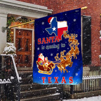 Double Sided Texas State Holiday Flag, Santa Is Coming to Texas Christmas Garden Flag, Festive Lone Star Yard Decor Present for Texans