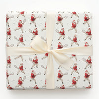 Vintage Tennis Holiday Wrapping Paper, Tennis Santa Christmas Wrapping Paper, Tennis Player Gift Wrap, Athletic Xmas Gift Wrapping Paper