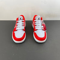 Low Top Sneakers, White Black Red Colorway, Lace Up Design, Casual Gift for Sneaker Fans