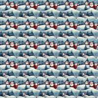 Snowball Blitz Holiday Gift Wrap, Santa Claus Christmas Wrapping Paper, Winter Wonderland Wrapping Paper, Festive Santa Gift Wrap Roll
