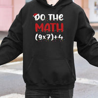 Holiday Math Equation Hoodie, Math Teacher Christmas Hoodie, Humorous Teacher Xmas Hoodie, Math Educator Pullover, Winter Teacher Present