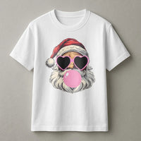 Retro Pop Art Santa Shirt, Bubble Gum Santa Claus T-Shirt, Humorous Cool Santa Graphic Tee, Vintage Holiday Party T-Shirt, Christmas Present