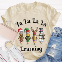 Festive School Holiday Shirt, Christmas Pencil Learning T-Shirt, Adorable Christmas Teacher Graphic Tee, Classroom Winter Shirt