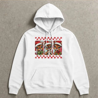 Festive Deer Graphic Hoodie, Christmas Reindeer Hoodie, Adorable Holiday Animal Pullover, Winter Xmas Hooded Sweatshirt, Comfy Holiday Present