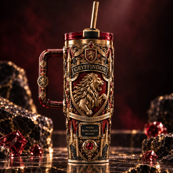 Where Brave Hearts Belong - A Crest Study in Red and Gold - main