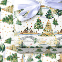 Sydney Opera House Gift Wrap, Sydney Christmas Wrapping Paper, Australian Harbour Bridge Wrapping Paper, Watercolor Holiday Gift Wrap Roll