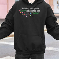 Humorous Christmas Quote Sweatshirt, Probably Just Gonna Jingle Hoodie, Sarcastic Holiday Party Pullover Hoodie, Adorable Winter Xmas Top