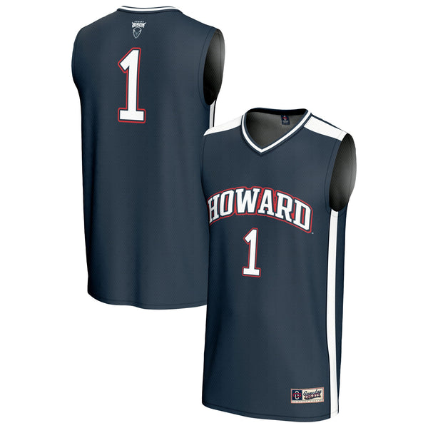 #1 Howard Bison Lightweight Basketball Fashion Jersey - Navy