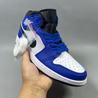 High Top Sneakers, Blue White Colorway, Lace Up Design, Casual Gift for Sneaker Fans
