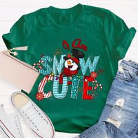 Humorous Holiday Lights Graphic Tee, Snow Adorable Snowman Christmas Shirt, Retro Winter Snowman T-Shirt, Adorable Xmas Party Shirt