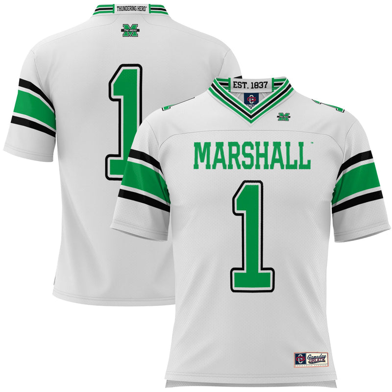 #1 Marshall Thundering Herd Football Jersey - White