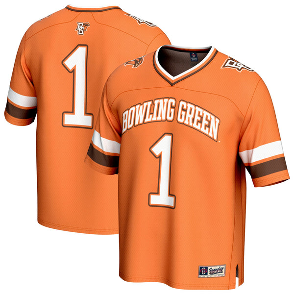 #1 Bowling Green St. Falcons Lightweight Collegiate Football Fashion Jersey - Orange
