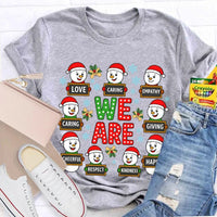 Festive Christmas Holiday Graphic Tee, Christmas Caring Love Kindness Shirt, Adorable Kindness Xmas T-Shirt, Family Christmas Vacation Present Tee