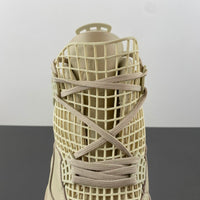 Low Top Sneakers, Beige Colorway, Leather Footwear, Lace Up Design, Casual Gift for Sneaker Fans