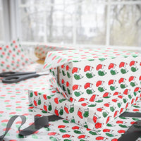 Red and Green Polka Dot Gift Wrap, Christmas Stocking Wrapping Paper, Holiday Stockings Gift Wrapping Paper, Festive Xmas Wrapping Paper