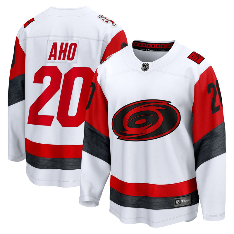 Carolina Hurricanes Sebastian Aho White Away Breakaway Jersey